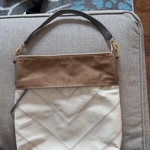 Relic Beige and Cream Leather Bag